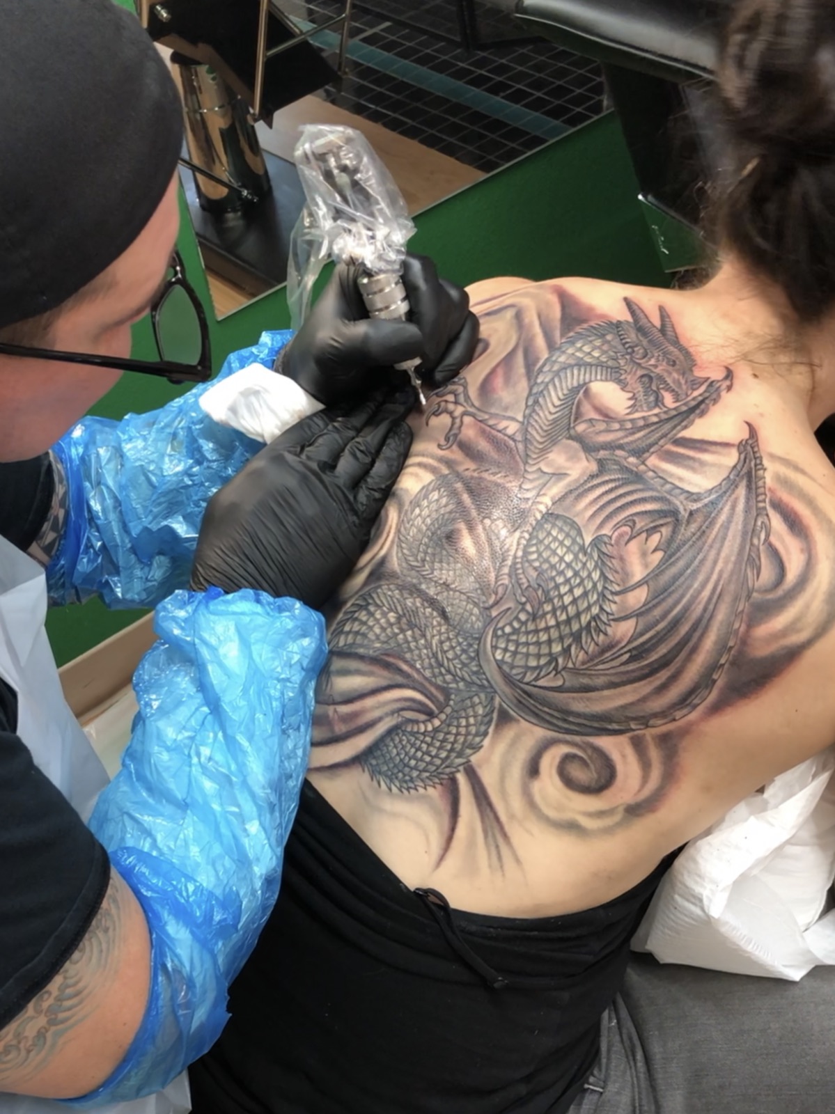 Cover-up and rework tattoo by Cameron D Straub